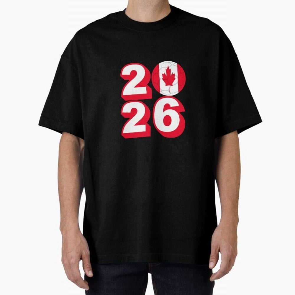 Canada 2026 Soccer Ball Graphic Design Classic T-Shirt Celebrate Classic Football Spirit in FIFA World Cup 2026 for Fans of Neymar and Spain, Bringing Tournament Hype, Historic Matchups, Family Viewing Parties and Global Sports Pride; Perfect for