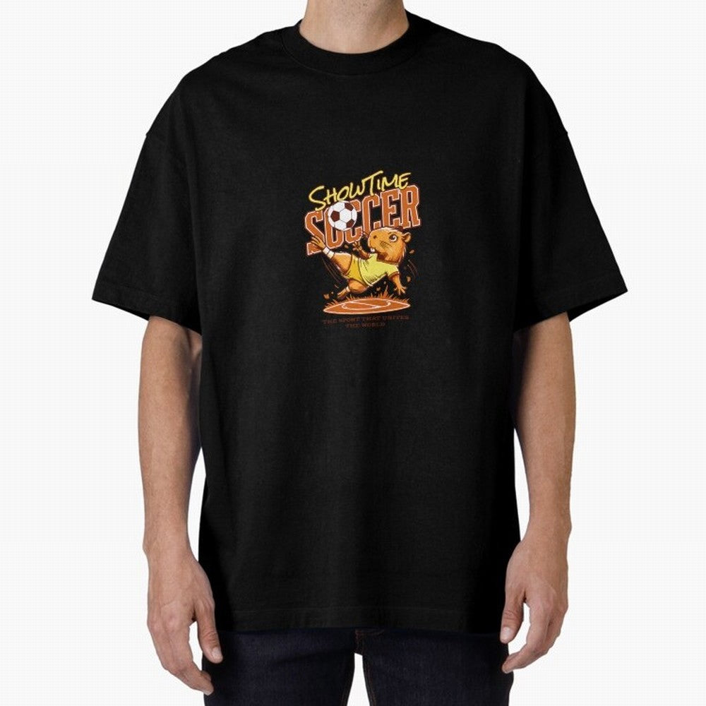 Capybara Playing Soccer Football Yellow Vibes Classic T-Shirt Showcase Global Football Passion for FIFA World Cup 2026 USA Canada Mexico, Capturing Messi, CR7 and Mbappe, France and Portugal, Global Supporter Spirit, Legendary Goals, National
