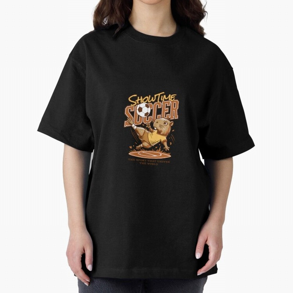 Capybara Playing Soccer Football Vibes Classic T-Shirt Feel Global Football Passion for FIFA World Cup 2026 USA Canada Mexico, Featuring CR7 and Messi, France and Portugal, Football Festival Excitement, Trophy Ambitions, Country Rivalries and Star