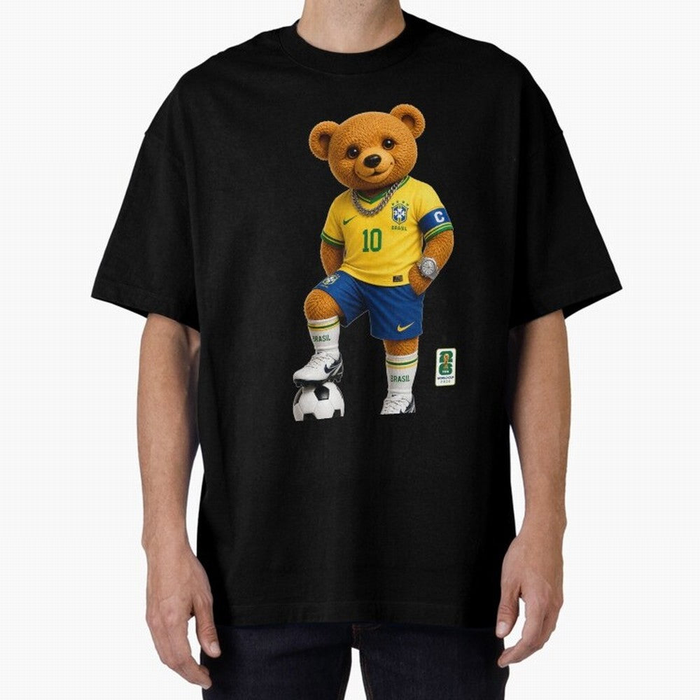Brazil Soccer Bear World Cup Teddy Bear Classic T-Shirt Honor the FIFA World Cup 2026 Journey through Messi Highlights, Brazil Pride, Football History, Final Match Energy, Crowd Noise and Once in a Lifetime Moments; Built for Supporters Chasing