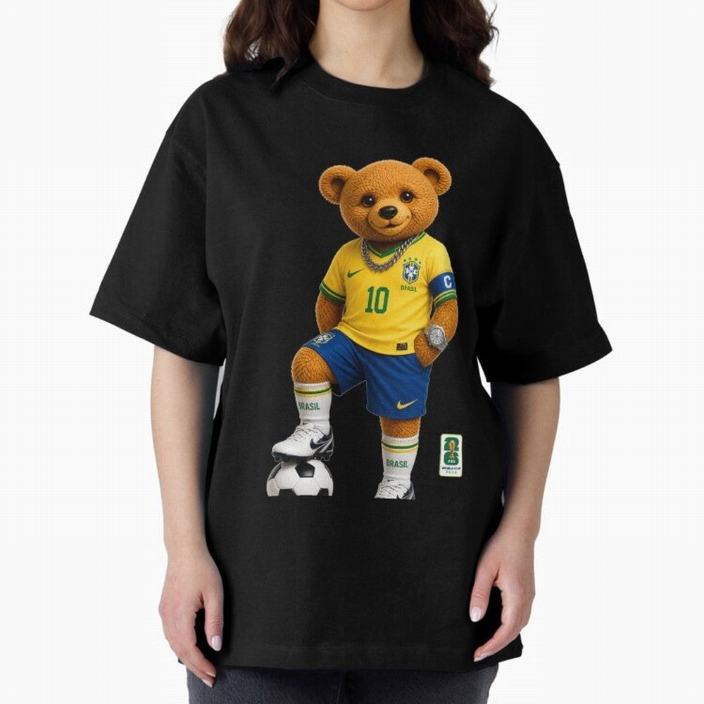 Brazil Soccer Bear World Cup Teddy Bear Classic T-Shirt Honor the FIFA World Cup 2026 Journey through Messi Highlights, Brazil Pride, Football History, Final Match Energy, Crowd Noise and Once in a Lifetime Moments; Built for Supporters Chasing