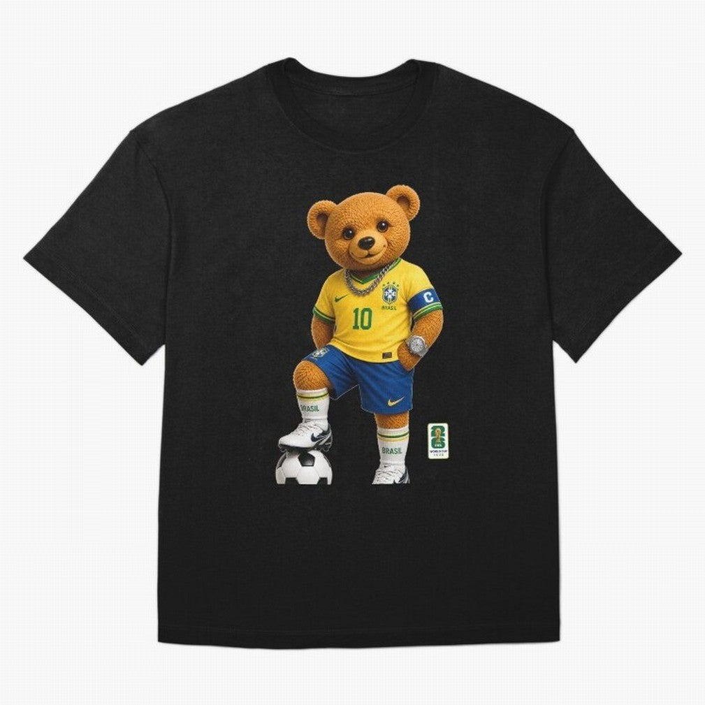 Brazil Soccer Bear World Cup Teddy Bear Classic T-Shirt Honor the FIFA World Cup 2026 Journey through Messi Highlights, Brazil Pride, Football History, Final Match Energy, Crowd Noise and Once in a Lifetime Moments; Built for Supporters Chasing
