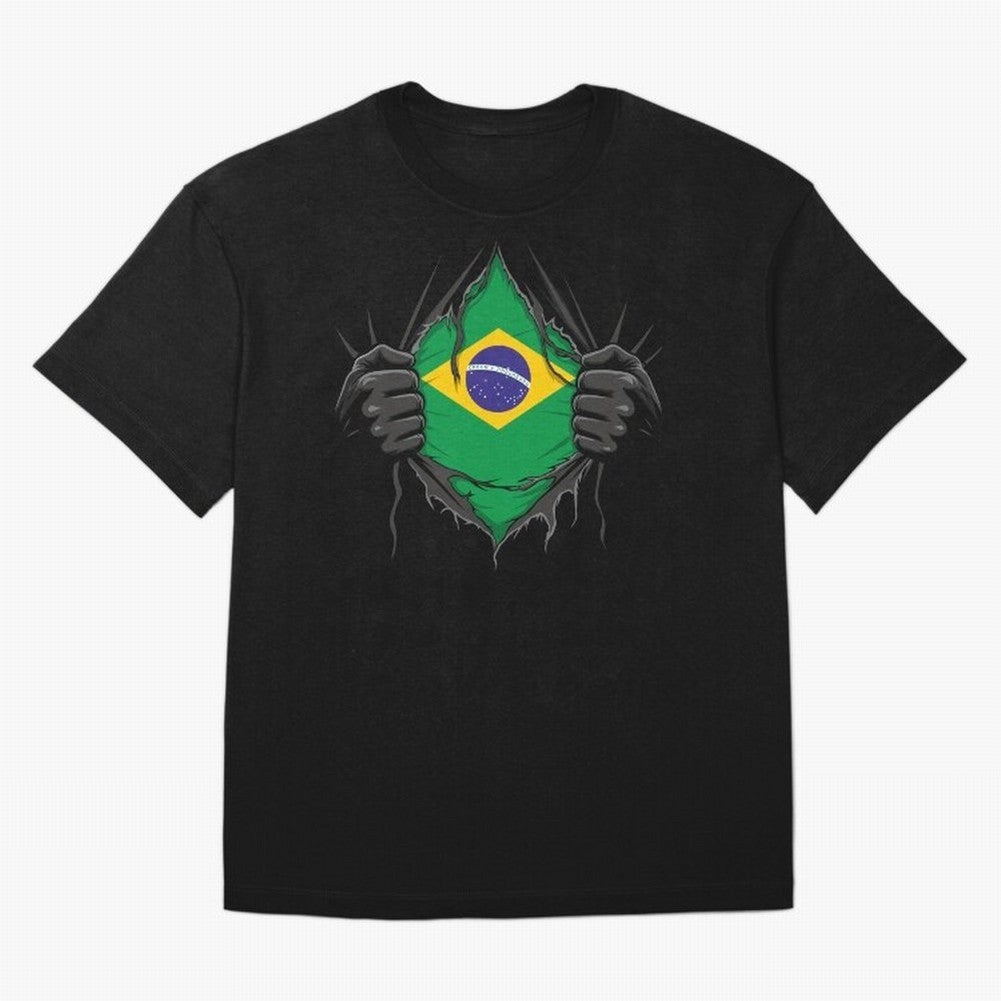 Brazil Flag - National Team Fans Classic T-Shirt Make Every Match About FIFA World Cup 2026 Group Stage Spirit, Capturing Netherlands, Messi, Neymar and Mbappe, Tournament Hype, Historic Matchups, Family Viewing Parties and Global Sports Pride;