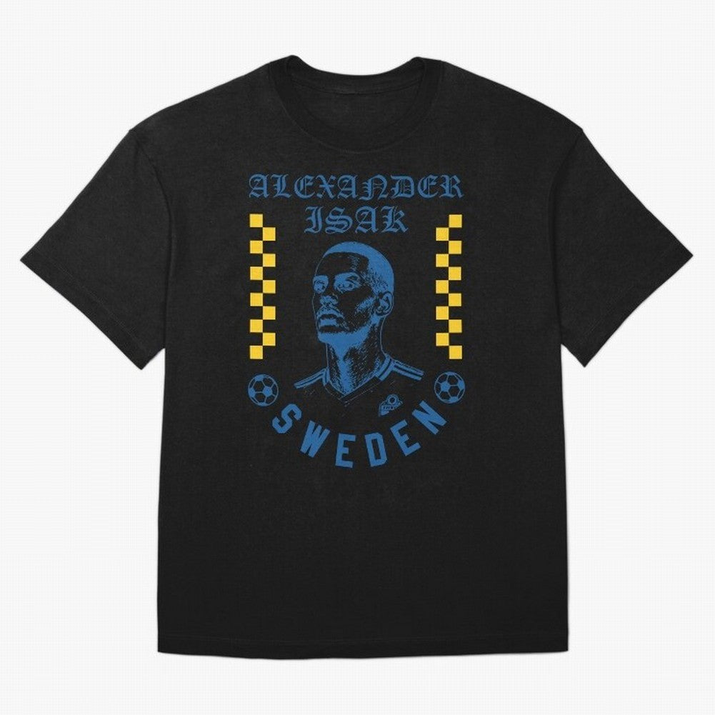 Alexander Isak Sweden Soccer Star Retro Football Fan Design Classic T-Shirt Show Love for Legendary Goals in Match Day Hype around FIFA World Cup 2026, Mbappe, England, Sports Nostalgia, International Competition, Famous Players and Unforgettable