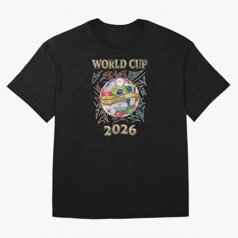 2026 World Cup Soccer Ball Flags - Global Football Championship Celebration Classic T-Shirt Bring Home FIFA World Cup 2026 Spirit, Filled with Argentina, Messi, CR7 and Mbappe, Retro Football Energy, Iconic Rivalries, Trophy Chase Drama and Stadium