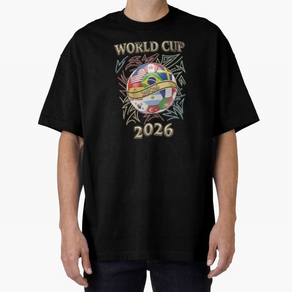 2026 World Cup Soccer Ball Flags - Global Football Championship Celebration Classic T-Shirt Bring Home FIFA World Cup 2026 Spirit, Filled with Argentina, Messi, CR7 and Mbappe, Retro Football Energy, Iconic Rivalries, Trophy Chase Drama and Stadium
