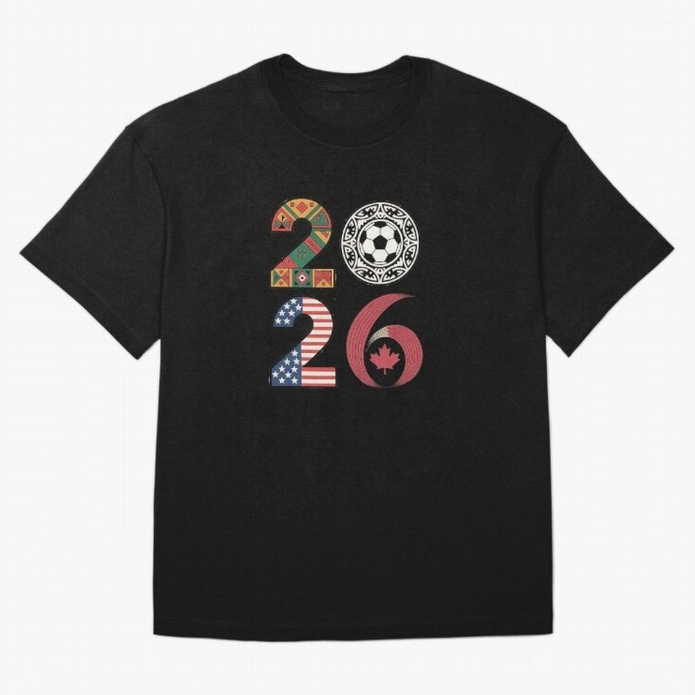 2026 Football Countries Design ¨C USA, Canada & Mexico Inspired Art Oversized T-Shirt Stand Out with Spirit from Global Football Passion for FIFA World Cup 2026 Group Stage, Built around Messi, CR7 and Mbappe, France, Global Supporter Spirit,