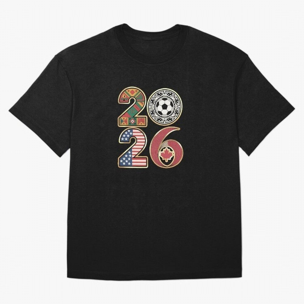 2026 Football Countries Design ¨C USA, Canada & Mexico Inspired Art Oversized T-Shirt Make Game Day About FIFA World Cup 2026 for Fans of Haaland and Mbappe and England and Germany, Bringing Stadium Chants, National Pride, Trophy Dreams and