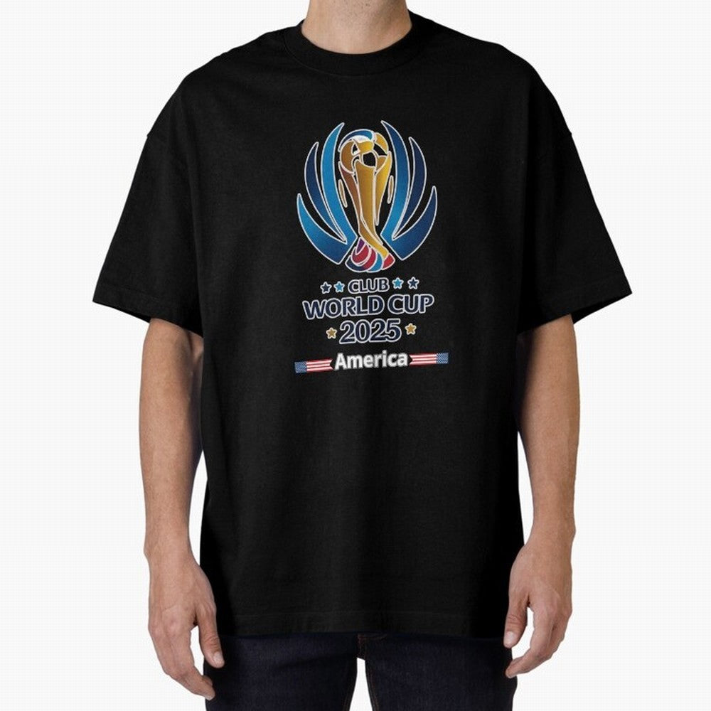 Club World Cup Oversized T-Shirt Wear the Spirit of Global Football Passion for FIFA World Cup 2026 USA Canada Mexico, Centered on Messi and Cristiano Ronaldo, France and Portugal, Football Passion, Legendary Performances, Festival Vibes and