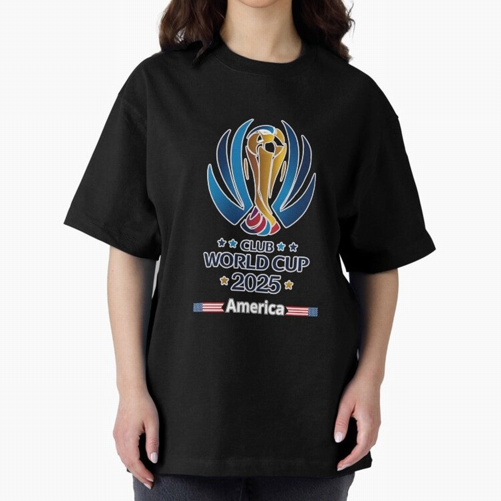 Club World Cup Oversized T-Shirt Wear the Spirit of Global Football Passion for FIFA World Cup 2026 USA Canada Mexico, Centered on Messi and Cristiano Ronaldo, France and Portugal, Football Passion, Legendary Performances, Festival Vibes and