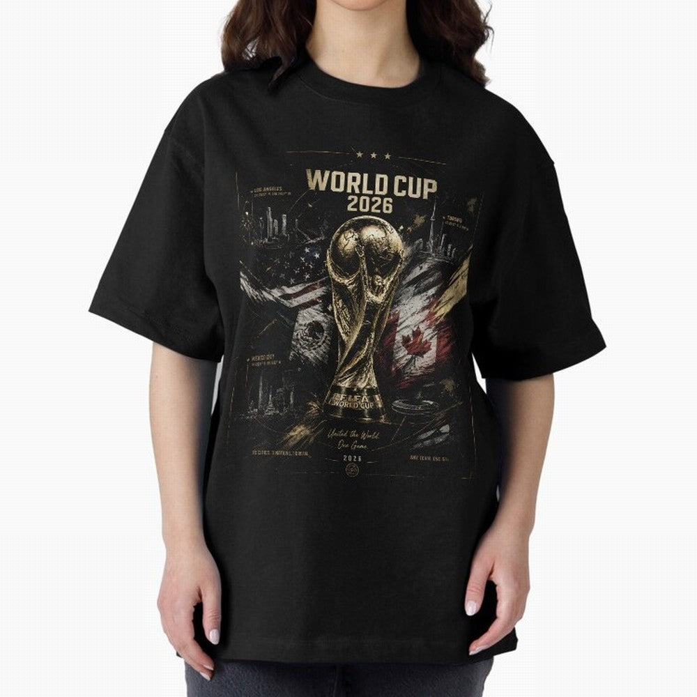 2026 FIFA World Cup Oversized T-Shirt Celebrate Global Passion for FIFA World Cup 2026 Group Stage Spirit, Centered on Germany, Neymar, Haaland and Cristiano Ronaldo, Football Festival Excitement, Trophy Ambitions, Country Rivalries and Star Player