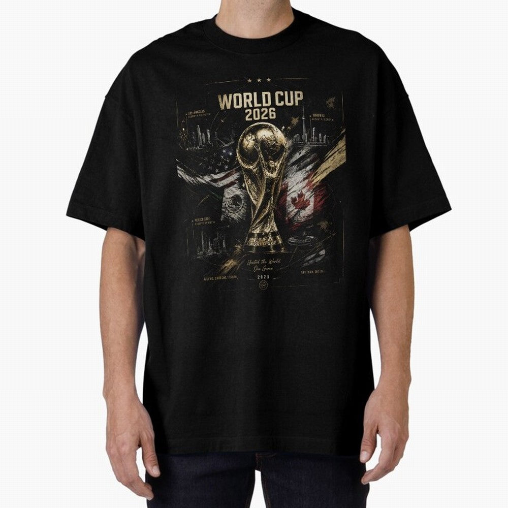 2026 FIFA World Cup Oversized T-Shirt Celebrate Global Passion for FIFA World Cup 2026 Group Stage Spirit, Centered on Germany, Neymar, Haaland and Cristiano Ronaldo, Football Festival Excitement, Trophy Ambitions, Country Rivalries and Star Player