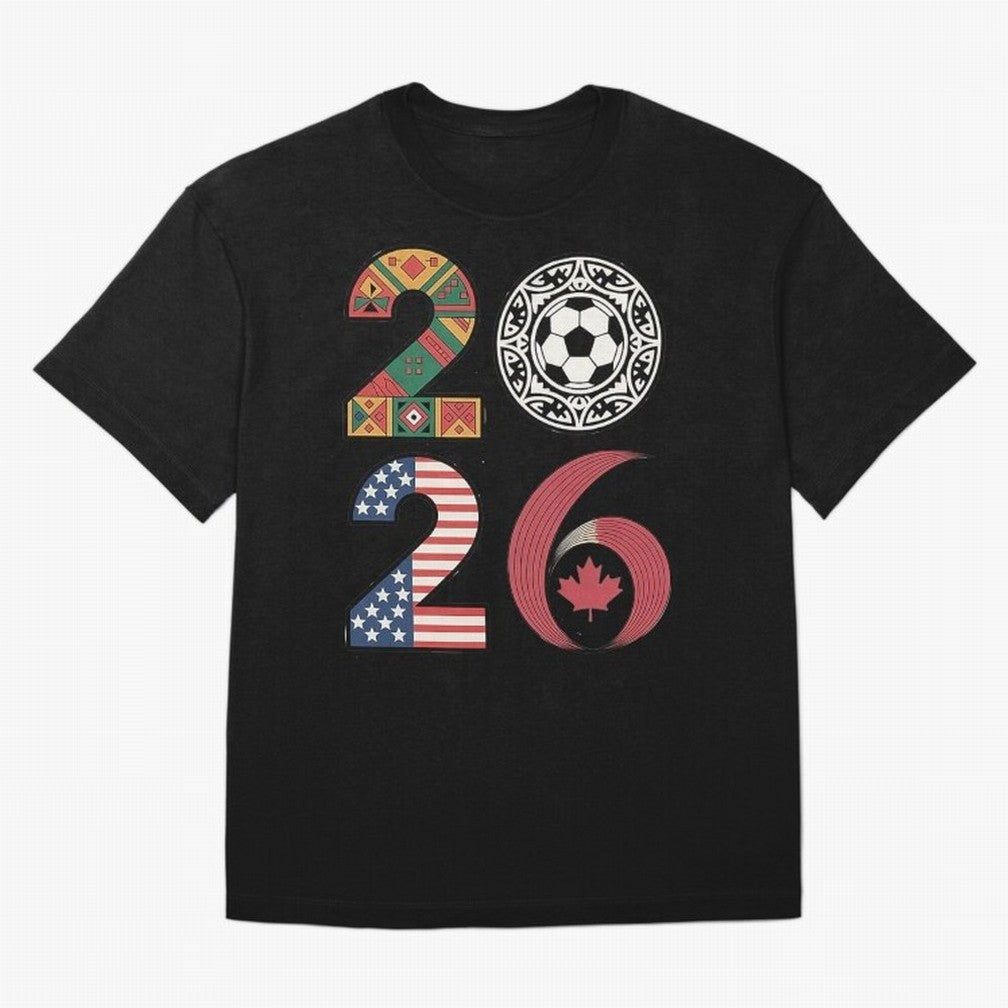 2026 Football Countries Oversized T-Shirt Bring a Vintage Feel to FIFA World Cup 2026 USA Canada Mexico for Fans of CR7 and Germany, Bringing Game Day Rituals, Football Legends, Country Pride and the Road to the Final; Created for Match Day