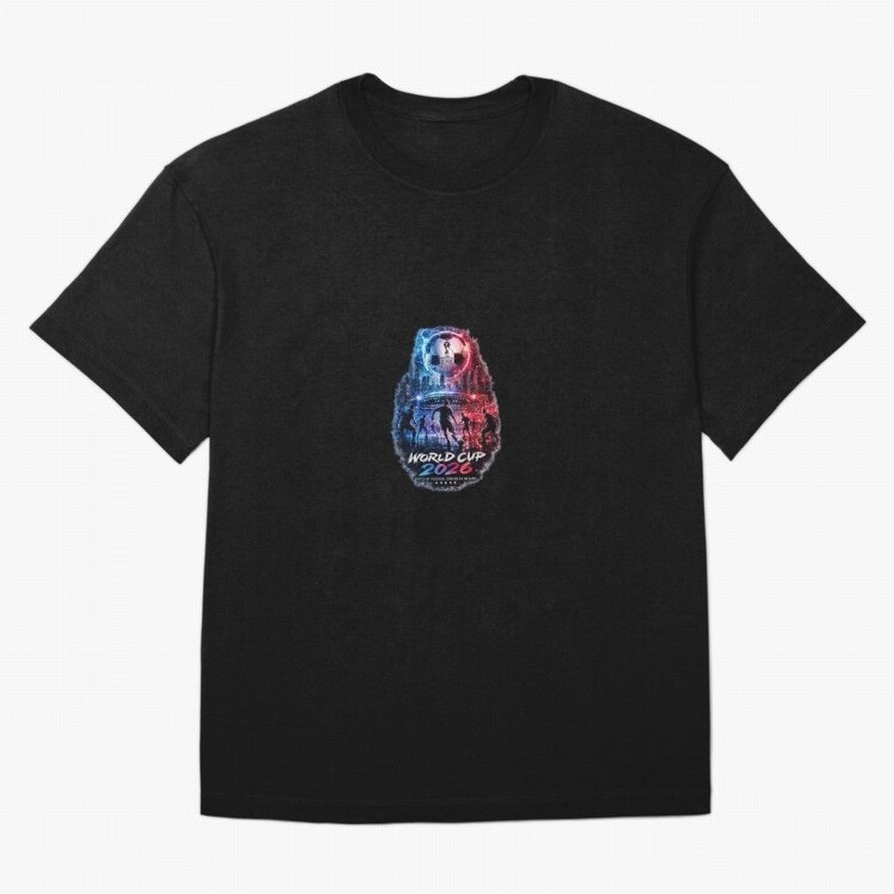 Copy of World Cup 2026 ¨C United Passion ?? | Neon Football Design Oversized T-Shirt Upgrade Global Football Passion for FIFA World Cup 2026 USA Canada Mexico, with Mbappe and Neymar, Netherlands, Football Passion, Legendary Performances, Festival