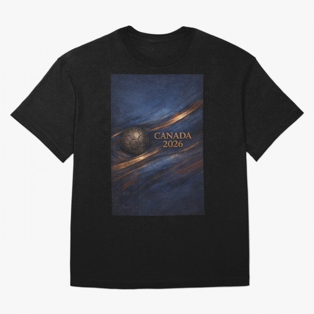 Canada 2026 Soccer Inspired Design Oversized T-Shirt Experience the Global Stage of FIFA World Cup 2026 Group Stage for Fans of Cristiano Ronaldo, Haaland and CR7 and Argentina and Brazil, Bringing Retro Football Energy, Iconic Rivalries, Trophy