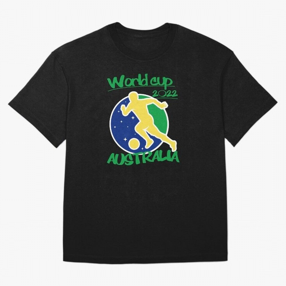 Australia World Cup 2022 Oversized T-Shirt Feel the Roar of FIFA World Cup 2026 Group Stage Highlighting Mbappe and Neymar, Argentina Energy, Championship Spirit, Famous Goals, Roaring Crowds and International Football Unity; Perfect for People Who