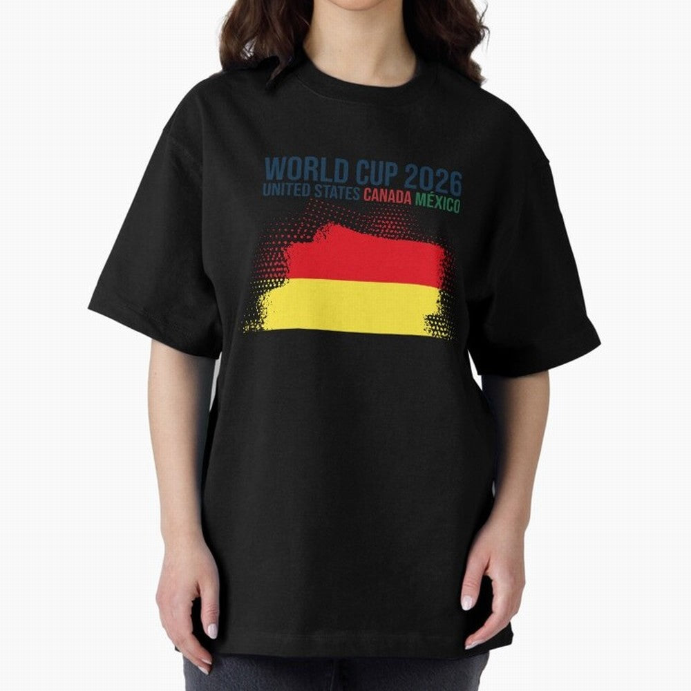 BELGIUM WORLD CUP 2026 Oversized T-Shirt Enjoy the Biggest Football Party of FIFA World Cup 2026 Group Stage Filled with Messi, Neymar and Mbappe, Netherlands Energy, Goal Celebration Energy, Supporter Heritage, Football Icons and Worldwide