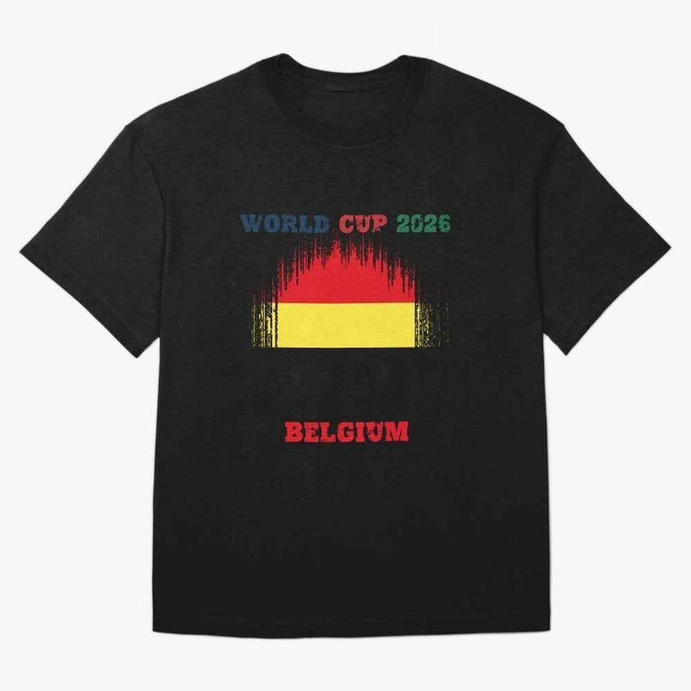 BELGIUM WORLD CUP 2026 Oversized T-Shirt Bring Retro Soccer Energy to FIFA World Cup 2026 Group Stage Filled with Cristiano Ronaldo, England and Germany Energy, Game Day Rituals, Football Legends, Country Pride and the Road to the Final; Ideal for