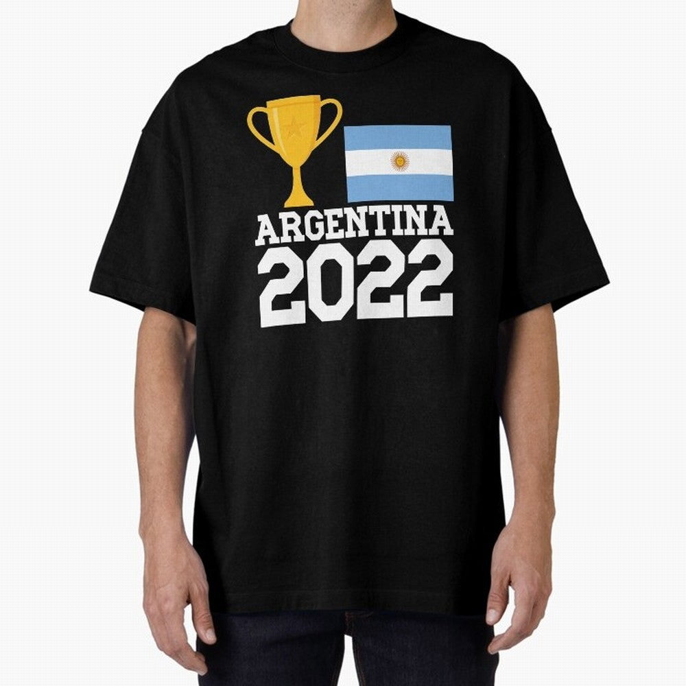 Argentina World Cup Soccer Football 2022, Argentina Soccer Jersey Argentinian Football, Argentina, Argentinian, Qatar World Cup 2022 Oversized T-Shirt Carry the Dream of FIFA World Cup 2026 Inspired by Haaland and Mbappe, Spain Energy, Football