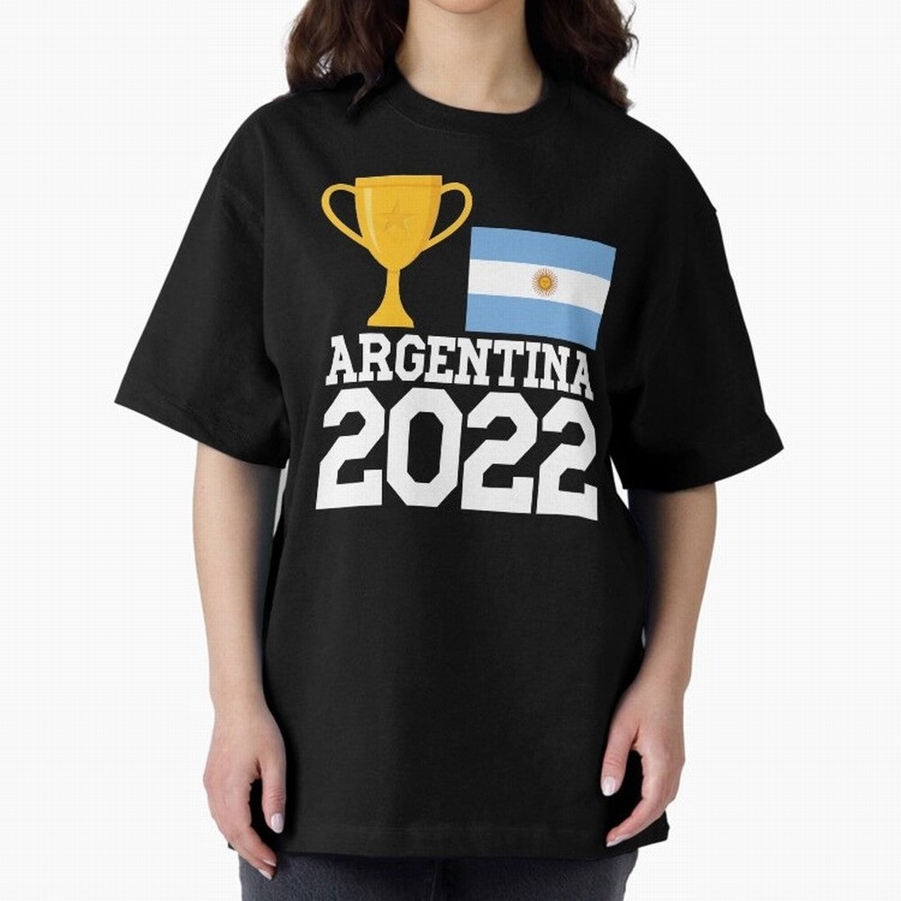 Argentina World Cup Soccer Football 2022, Argentina Soccer Jersey Argentinian Football, Argentina, Argentinian, Qatar World Cup 2022 Oversized T-Shirt Carry the Dream of FIFA World Cup 2026 Inspired by Haaland and Mbappe, Spain Energy, Football