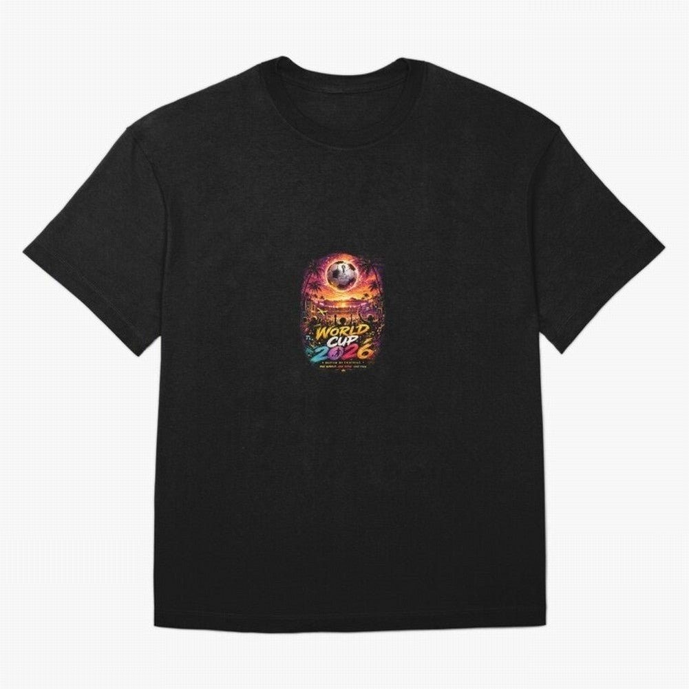 Copy of World Cup 2026 ¨C United Passion ?? | Neon Football Design Oversized T-Shirt Bring Bold Fan Energy to the FIFA World Cup 2026 Journey through Mbappe Highlights, England and Germany Pride, Game Day Rituals, Football Legends, Country Pride