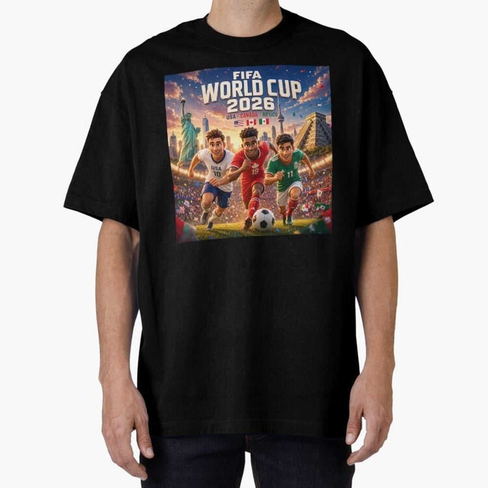 ? USA Canada Mexico Football 2026 #football 2026 Oversized T-Shirt Follow Match Day Hype around FIFA World Cup 2026, Mbappe, Netherlands, Fan Favorite Moments, National Team Passion, Big Match Drama and Soccer History; Perfect for Supporters Who