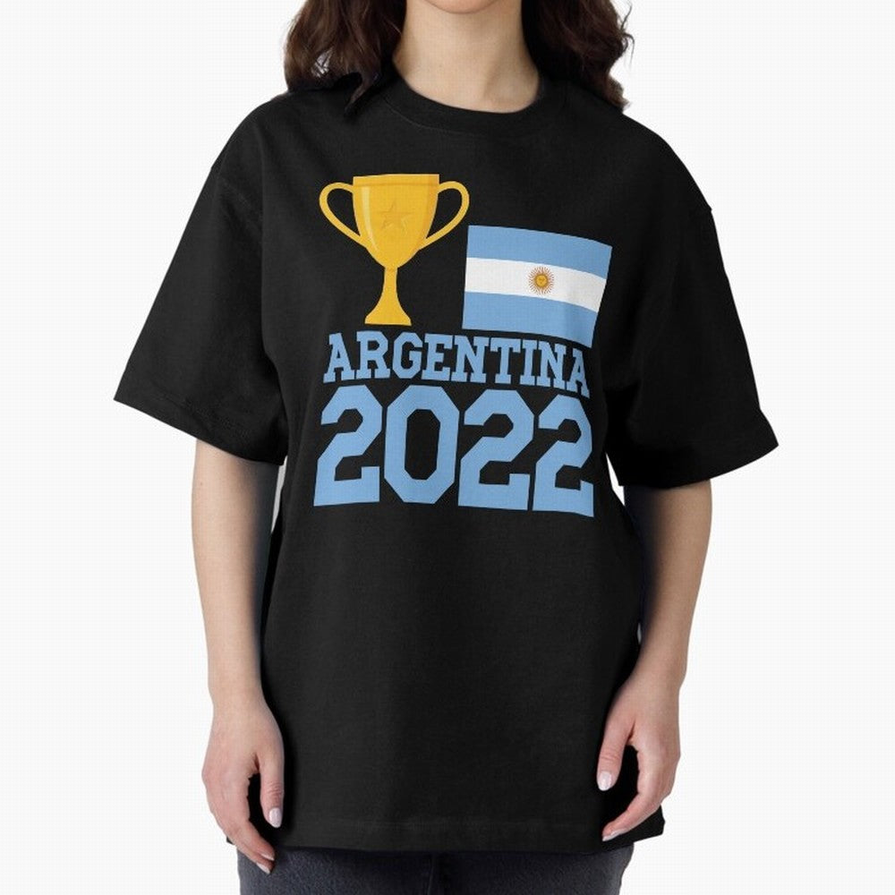 Argentina World Cup Soccer Football 2022, Argentina Soccer Jersey Argentinian Football, Argentina, Argentinian, Qatar World Cup 2022 Oversized T-Shirt Turn Football Passion into FIFA World Cup 2026 Group Stage Spirit, Inspired by France, Cristiano