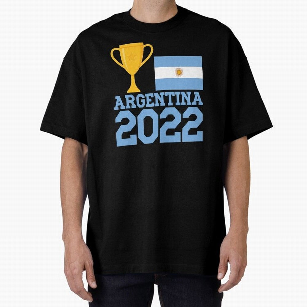 Argentina World Cup Soccer Football 2022, Argentina Soccer Jersey Argentinian Football, Argentina, Argentinian, Qatar World Cup 2022 Oversized T-Shirt Turn Football Passion into FIFA World Cup 2026 Group Stage Spirit, Inspired by France, Cristiano