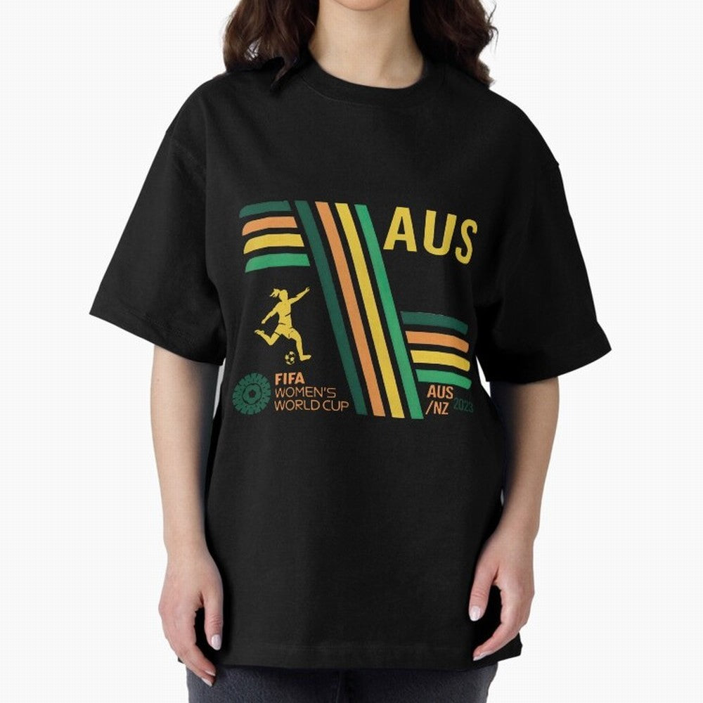 Australia Women's World Cup Oversized T-Shirt Treasure Global Football Passion for FIFA World Cup 2026 USA Canada Mexico, with CR7, Portugal, Spain and Germany, Supporter Pride, Iconic Celebrations, Legendary Names and Global Match Day Energy;