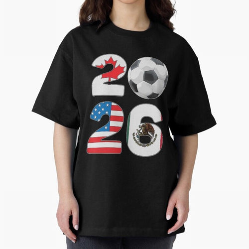 2026 North America Football Massive Event Soccer Ball Oversized T-Shirt Make Every Kick Count in Global Football Passion for FIFA World Cup 2026 Group Stage, Made for CR7, Portugal, Spain and Germany, Fan Favorite Moments, National Team Passion,