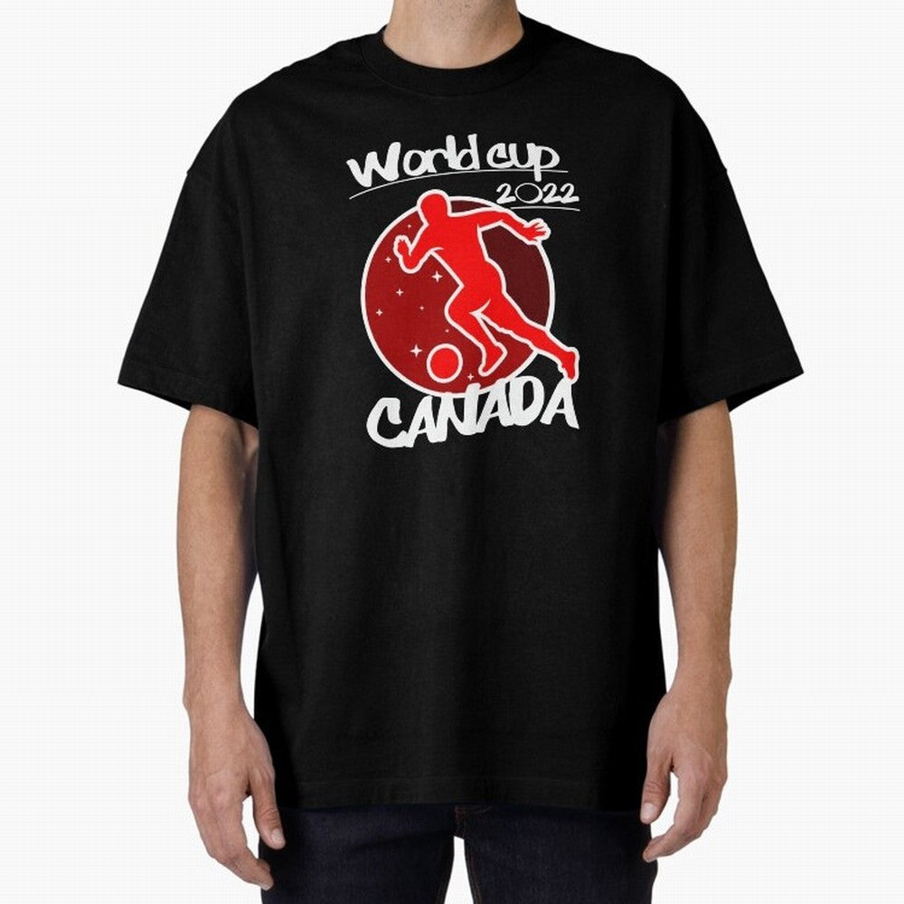 Canada World Cup 2022 Oversized T-Shirt Join Supporters Worldwide for the FIFA World Cup 2026 Journey through Cristiano Ronaldo Highlights, Germany Pride, Retro Football Energy, Iconic Rivalries, Trophy Chase Drama and Stadium Atmosphere; Perfect