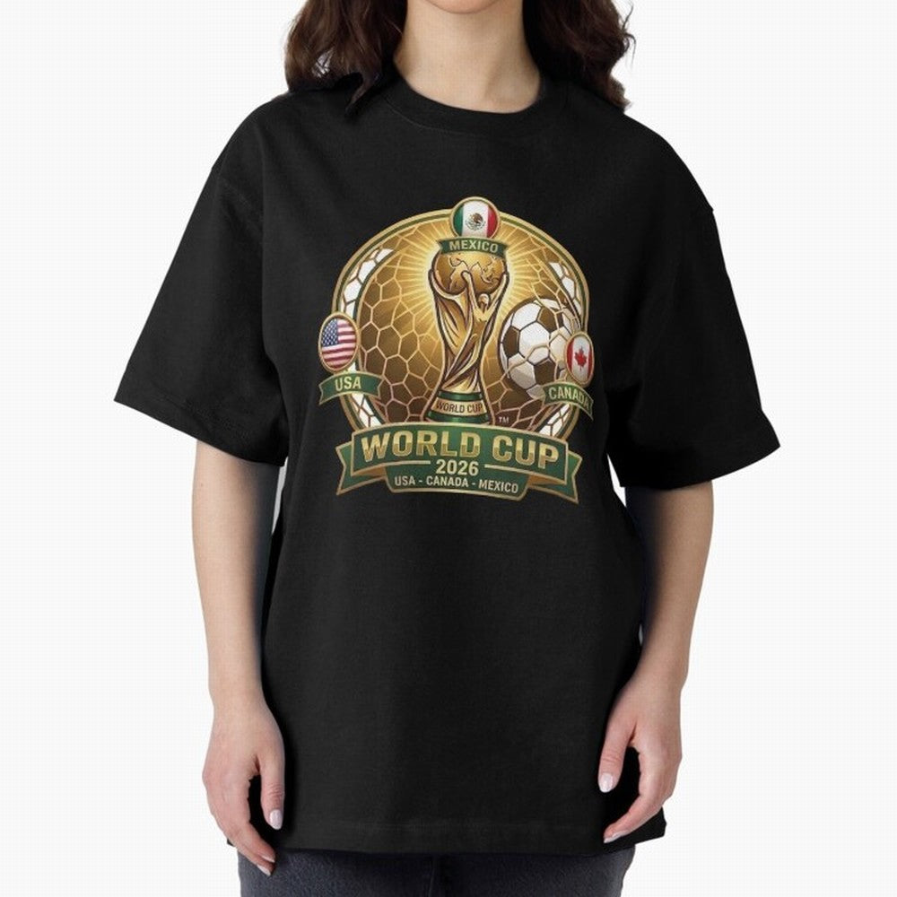 Chasing the Cup 2026 Oversized T-Shirt Capture FIFA World Cup 2026 for Fans of Neymar and Argentina and Brazil, Bringing Worldwide Fan Energy, Dramatic Goals, Stadium Lights and Championship Celebrations; Perfect for Supporters Who Want Bold