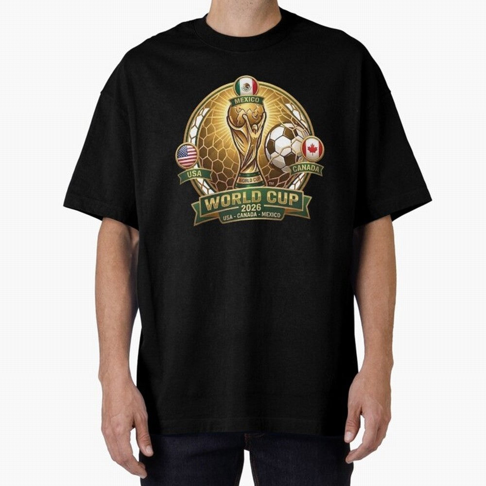 Chasing the Cup 2026 Oversized T-Shirt Capture FIFA World Cup 2026 for Fans of Neymar and Argentina and Brazil, Bringing Worldwide Fan Energy, Dramatic Goals, Stadium Lights and Championship Celebrations; Perfect for Supporters Who Want Bold