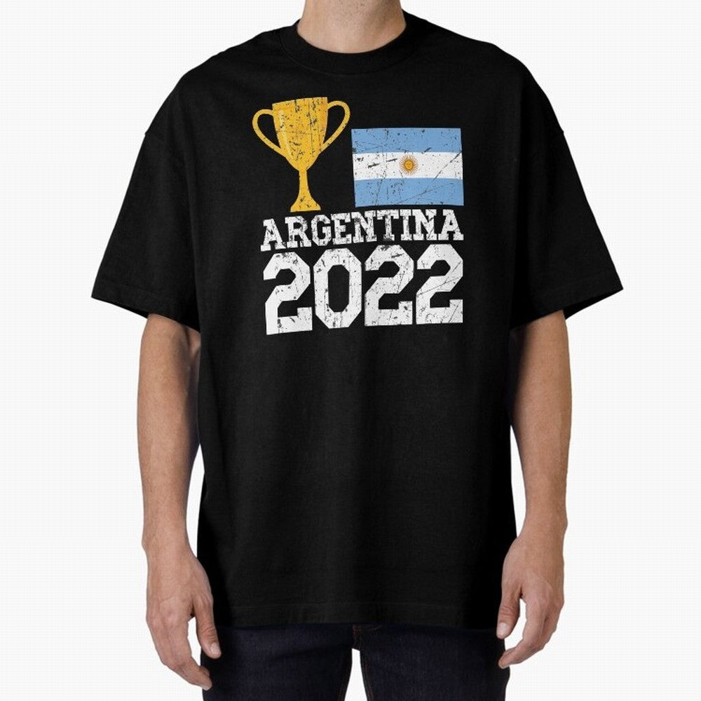 Argentina World Cup Soccer Football 2022, Argentina Soccer Jersey Argentinian Football, Argentina, Argentinian, Qatar World Cup 2022 Oversized T-Shirt Feel the Roar of Match Day Hype around FIFA World Cup 2026, Messi and Cristiano Ronaldo,