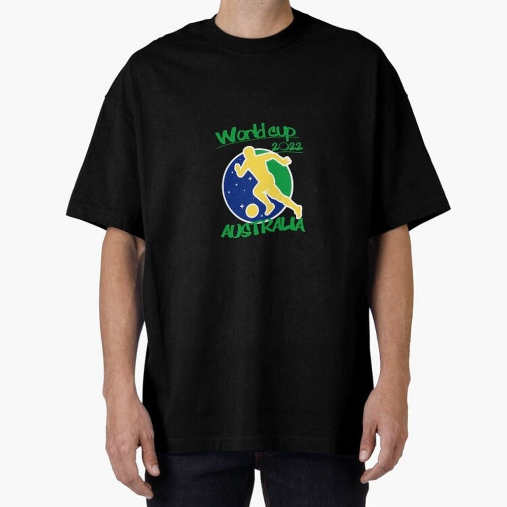 Australia World Cup 2022 Oversized T-Shirt Show Match Day Excitement for FIFA World Cup 2026 USA Canada Mexico Spirit, Centered on Netherlands, Haaland, Stadium Memories, Football Loyalty, International Chants and Championship Tradition; Perfect