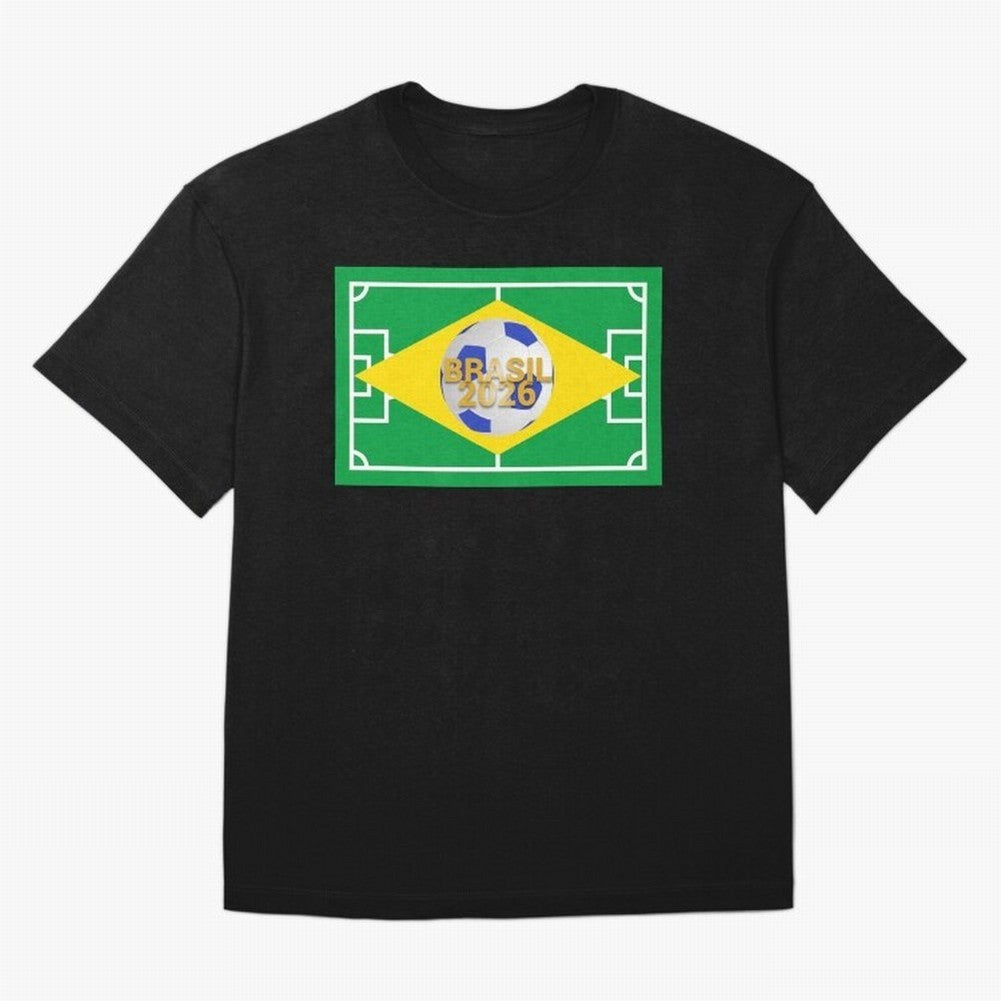 Brazil World Cup 2026 Oversized T-Shirt Refresh Match Day Hype around FIFA World Cup 2026 Group Stage, CR7 and Messi, Portugal, Vintage Soccer Flavor, Modern Football Stars, National Flags and Final Night Emotion; Ideal for Fans Who Follow Messi,