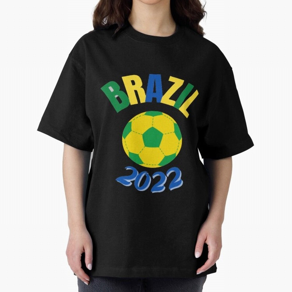 Brazil FIFA world cup 2022 T shirt Oversized T-Shirt Make Game Day About FIFA World Cup 2026 Group Stage Driven by Messi, Argentina, France and Brazil Energy, Fan Favorite Moments, National Team Passion, Big Match Drama and Soccer History; Great