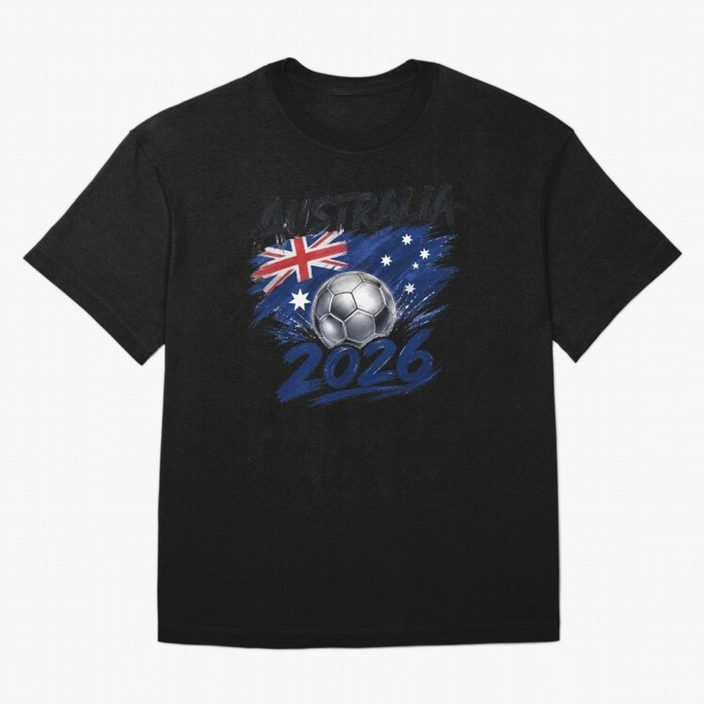 Australia Soccer 2026: Grunge Flag & Football Pride Oversized T-Shirt Spotlight FIFA World Cup 2026 Group Stage Connected to Neymar, England and Germany Energy, Goal Celebration Energy, Supporter Heritage, Football Icons and Worldwide Tournament