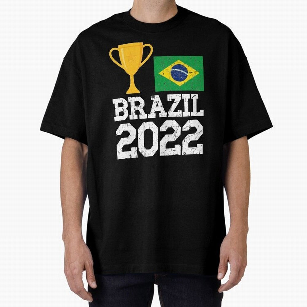 Brazil Soccer Team Fan Football Brazilian Flag 2022 T-Shirt - Brazil T shirt Soccer - Brazil Flag Vintage - Brazilian Oversized T-Shirt Bring Stadium Energy to FIFA World Cup 2026 Group Stage Capturing Haaland, England Energy, Game Day Rituals,