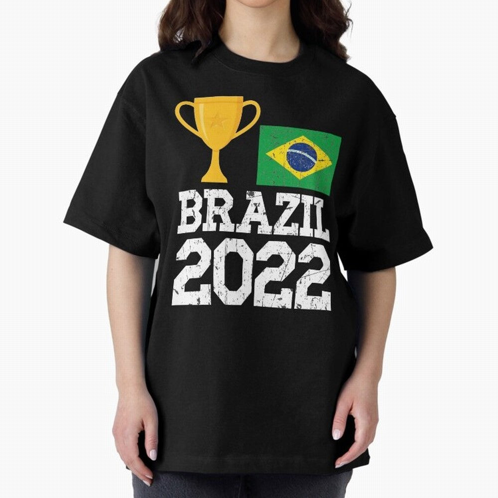 Brazil Soccer Team Fan Football Brazilian Flag 2022 T-Shirt - Brazil T shirt Soccer - Brazil Flag Vintage - Brazilian Oversized T-Shirt Bring Stadium Energy to FIFA World Cup 2026 Group Stage Capturing Haaland, England Energy, Game Day Rituals,