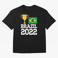 Brazil Soccer Team Fan Football Brazilian Flag 2022 T-Shirt - Brazil T shirt Soccer - Brazil Flag Vintage - Brazilian Oversized T-Shirt Join the Countdown to FIFA World Cup 2026 USA Canada Mexico for Fans of Neymar, Haaland and Cristiano Ronaldo
