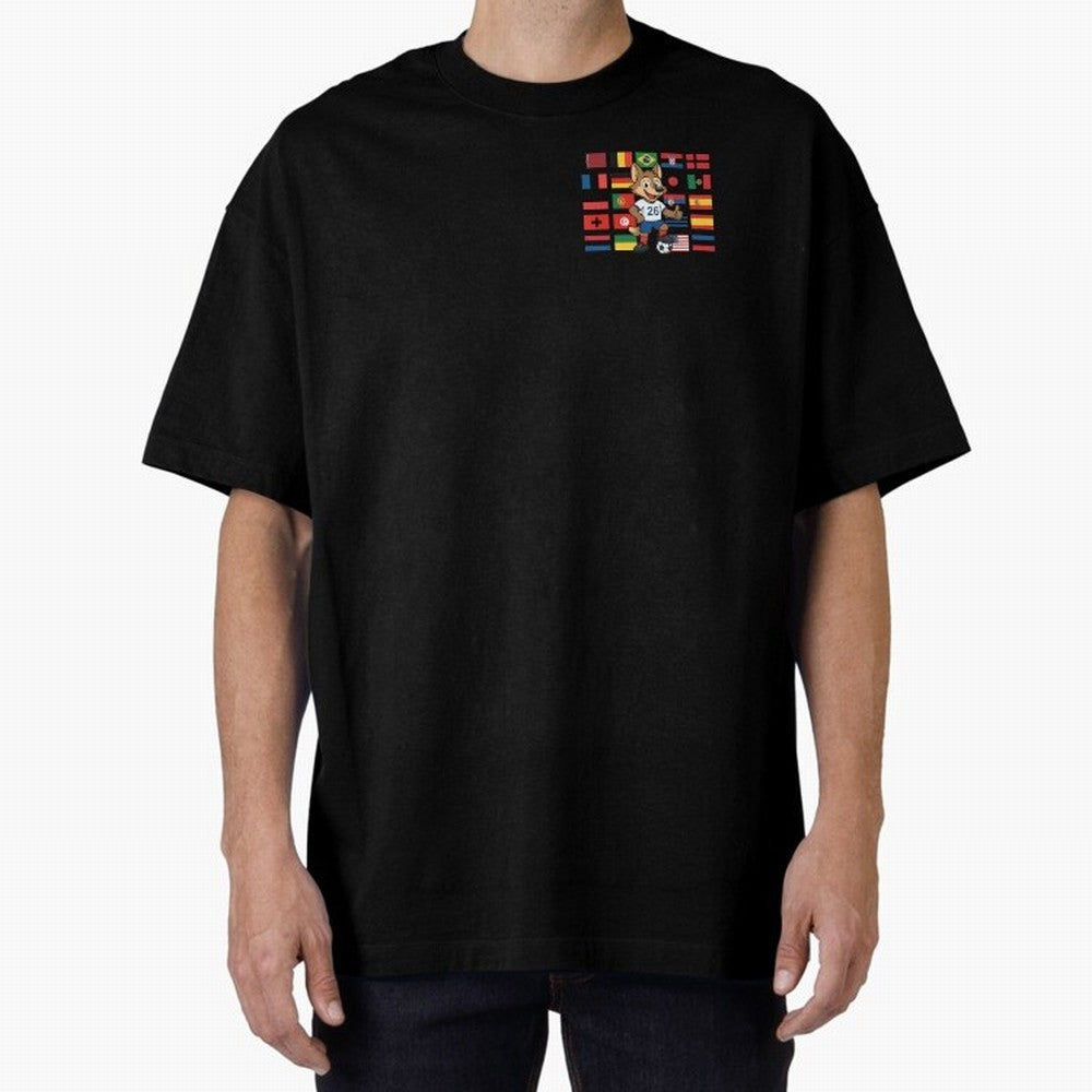Copa Mundial de F¨²tbol Oversized T-Shirt Back the Journey through Match Day Hype around FIFA World Cup 2026 USA Canada Mexico, CR7, Brazil, Stadium Chants, National Pride, Trophy Dreams and Unforgettable Football Memories; Perfect for People Who