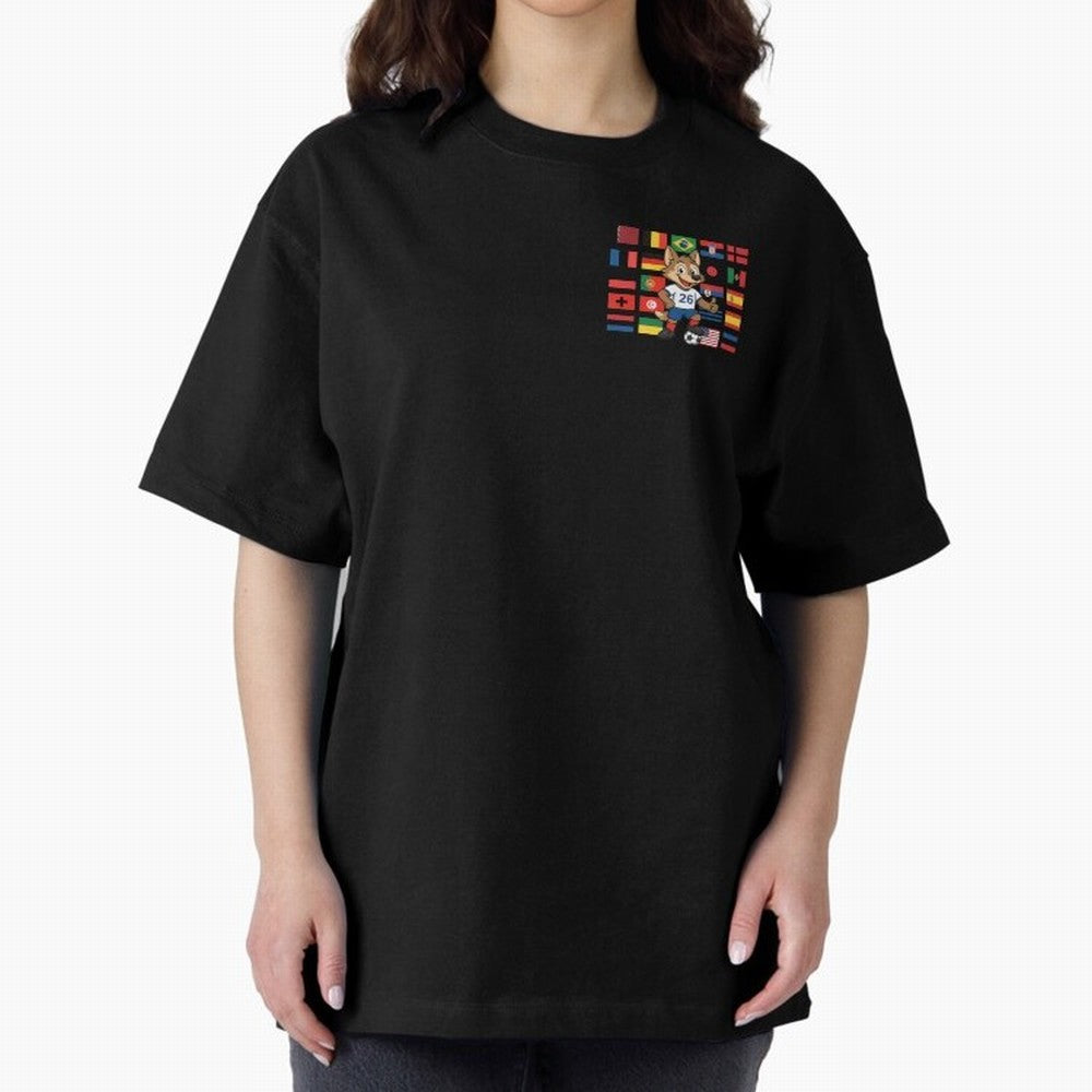 Copa Mundial de F¨²tbol Oversized T-Shirt Back the Journey through Match Day Hype around FIFA World Cup 2026 USA Canada Mexico, CR7, Brazil, Stadium Chants, National Pride, Trophy Dreams and Unforgettable Football Memories; Perfect for People Who