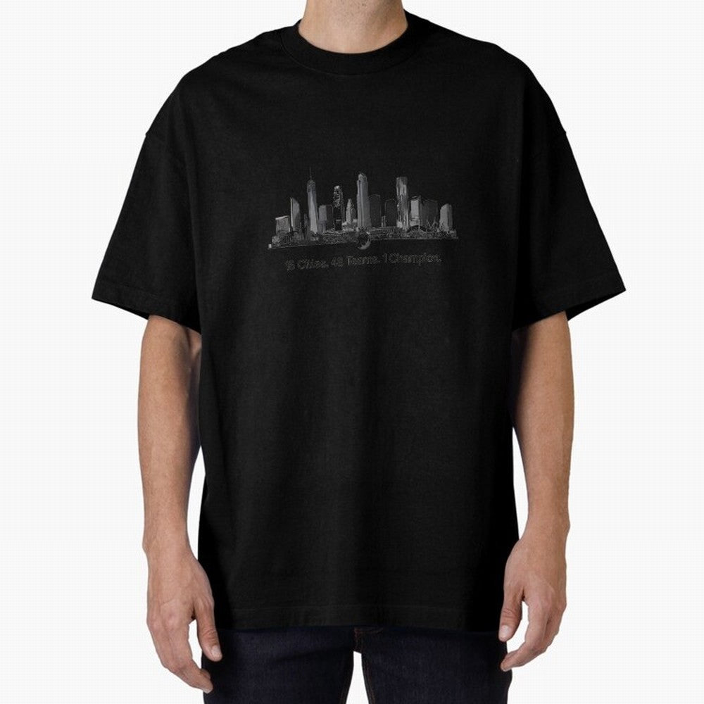 16 Cities 48 Teams 1 Champion World Cup 2026 Soccer T-Shirt_83656371 Oversized T-Shirt Celebrate Fan Culture around Global Football Passion for FIFA World Cup 2026 USA Canada Mexico, Featuring Messi, Portugal, Spain and Germany, Football Passion,