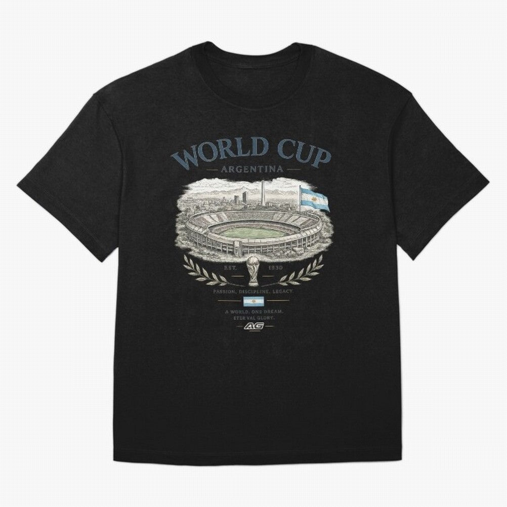 Argentina World Cup Vintage Streetwear Oversized T-Shirt Bring Supporter Culture to FIFA World Cup 2026 USA Canada Mexico Spirit, Made for Netherlands, Messi, Stadium Chants, National Pride, Trophy Dreams and Unforgettable Football Memories; Great