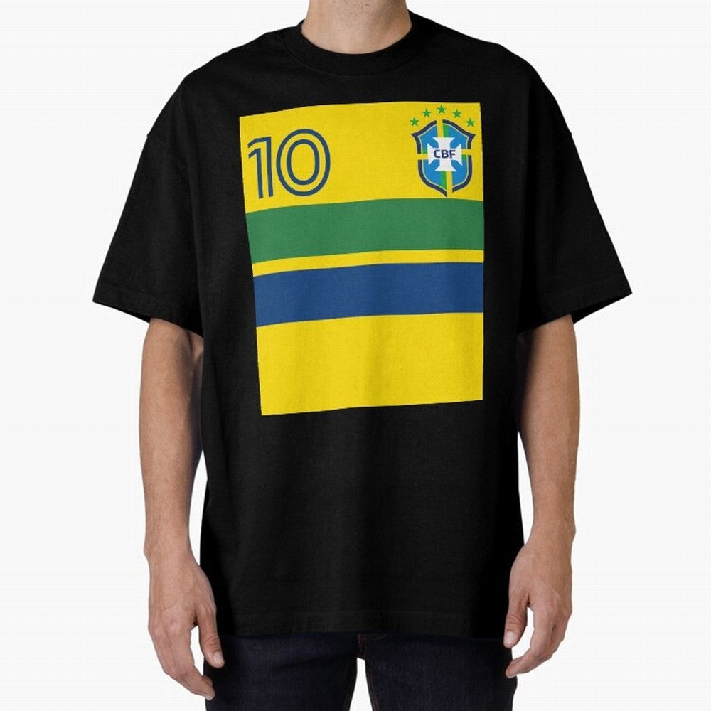 Brazil | 2026 World Cup Fan Apparel Oversized T-Shirt Back the Journey through FIFA World Cup 2026 for Fans of Neymar, Haaland and Cristiano Ronaldo and Netherlands, Bringing Tournament Hype, Historic Matchups, Family Viewing Parties and Global