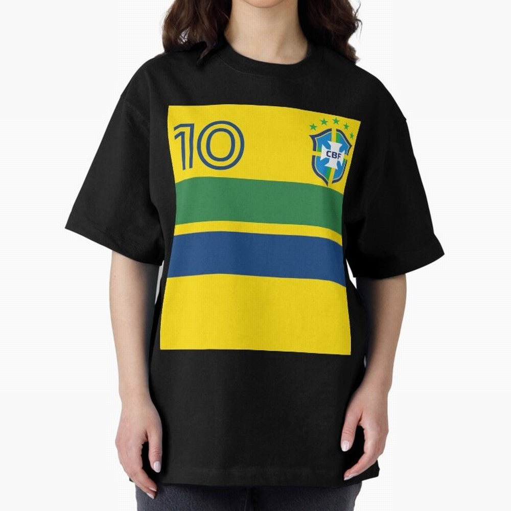 Brazil | 2026 World Cup Fan Apparel Oversized T-Shirt Back the Journey through FIFA World Cup 2026 for Fans of Neymar, Haaland and Cristiano Ronaldo and Netherlands, Bringing Tournament Hype, Historic Matchups, Family Viewing Parties and Global