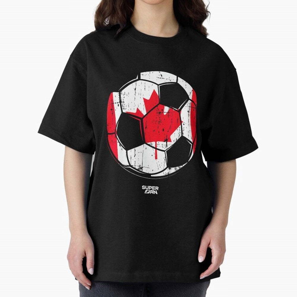 2026 Canada Soccer Fan World Cup Oversized T-Shirt Bring Supporter Culture to Match Day Hype around FIFA World Cup 2026 Group Stage, CR7, Argentina, Match Day Excitement, Supporter Culture, Golden Goals and Global Football Passion; Perfect for