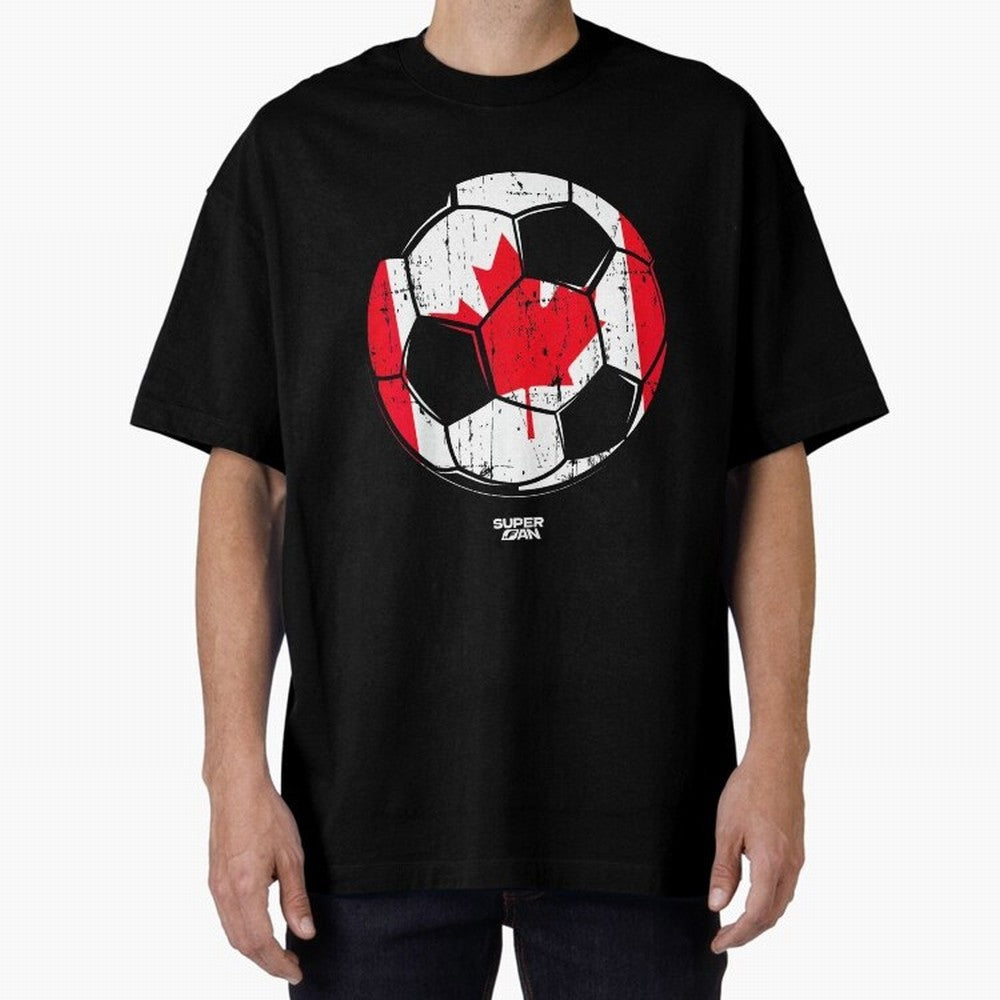 2026 Canada Soccer Fan World Cup Oversized T-Shirt Bring Supporter Culture to Match Day Hype around FIFA World Cup 2026 Group Stage, CR7, Argentina, Match Day Excitement, Supporter Culture, Golden Goals and Global Football Passion; Perfect for