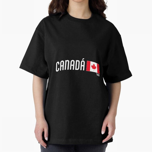 2026 Canada Soccer Fan World Cup Oversized T-Shirt Refresh Global Football Passion for FIFA World Cup 2026 USA Canada Mexico, with Cristiano Ronaldo, Brazil, Portugal and Argentina, Goal Celebration Energy, Supporter Heritage, Football Icons and